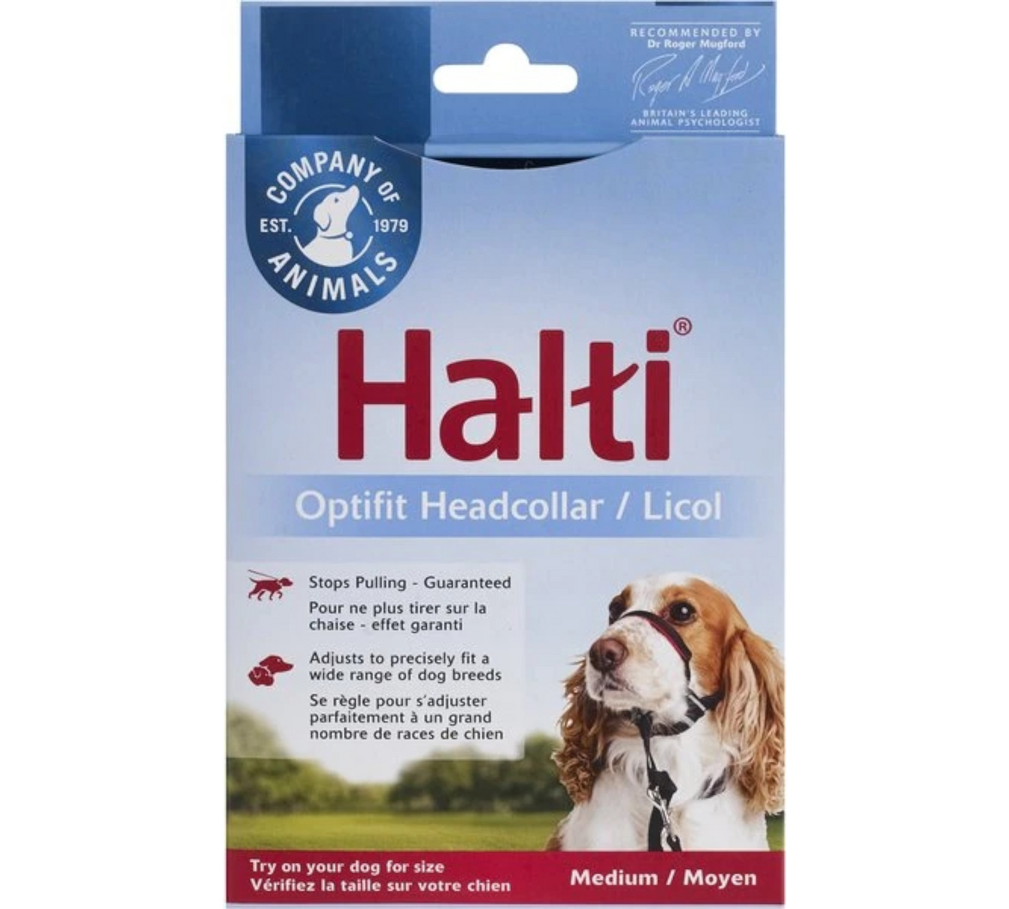 Canine's World Dog Muzzles Halti OptiFit Nylon Dog Headcollar Company of Animals