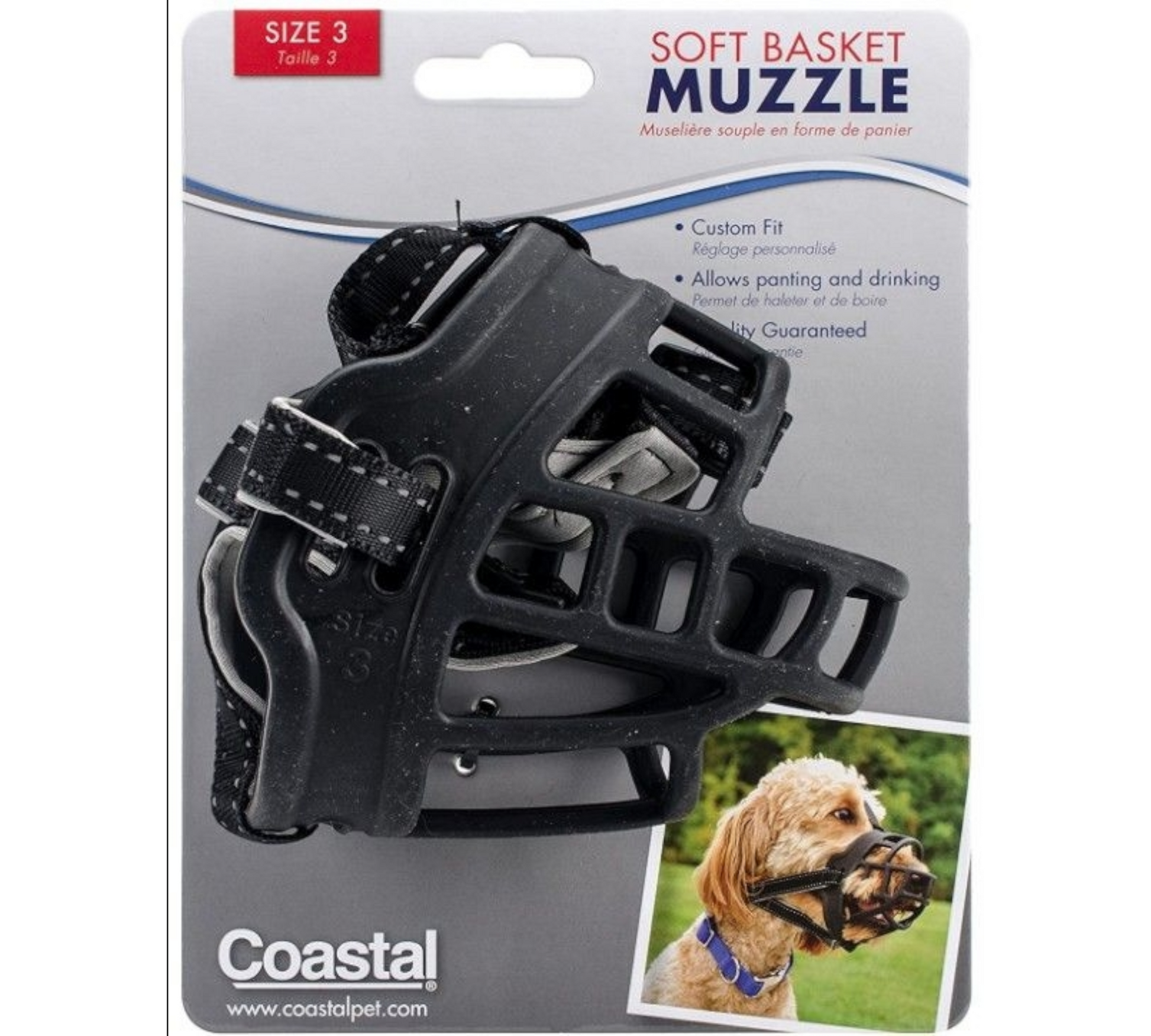 Canine's World Dog Muzzles Coastal Pet Products Soft Basket Dog Muzzle, Black Coastal Pet