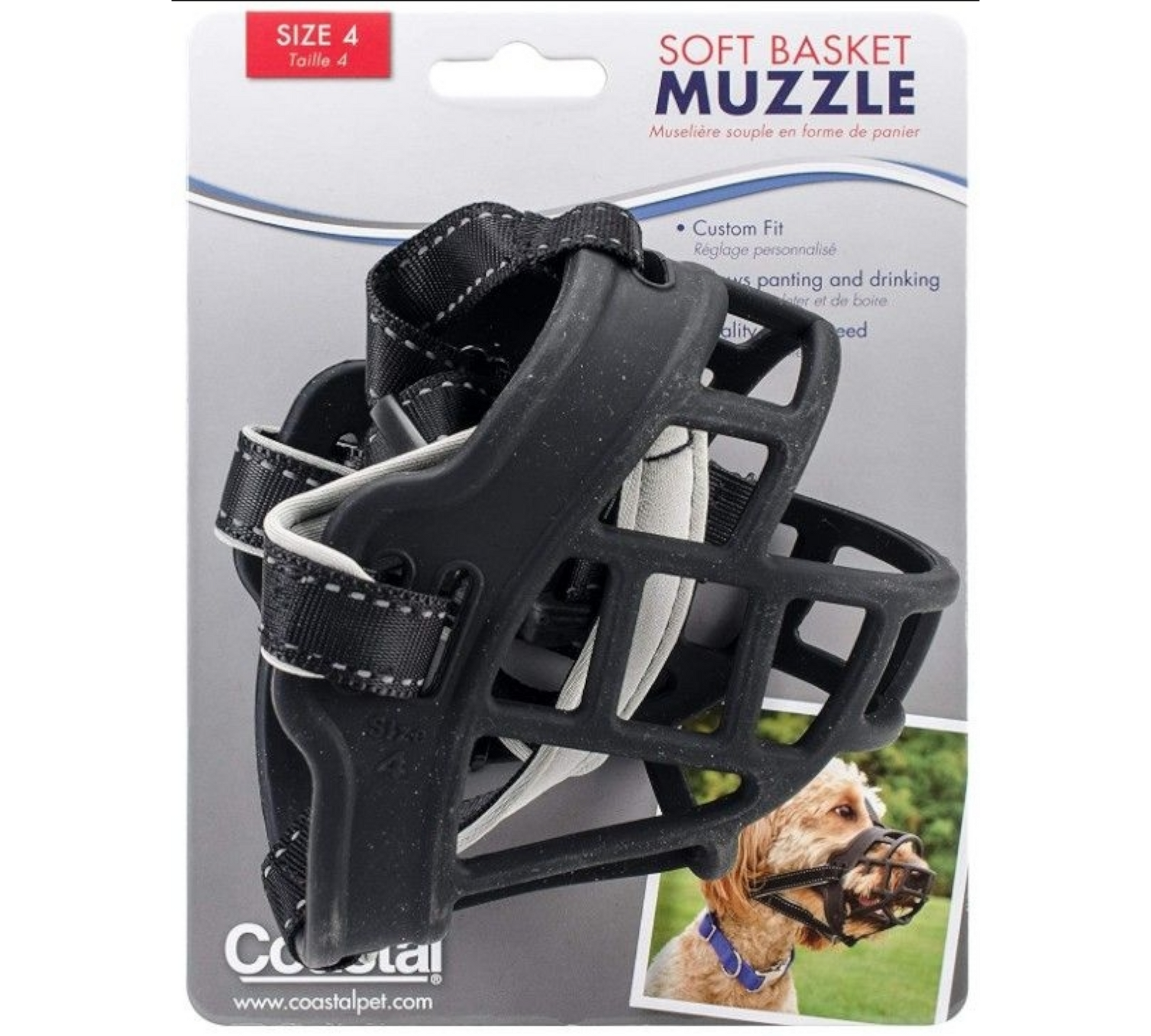 Canine's World Dog Muzzles Coastal Pet Products Soft Basket Dog Muzzle, Black Coastal Pet