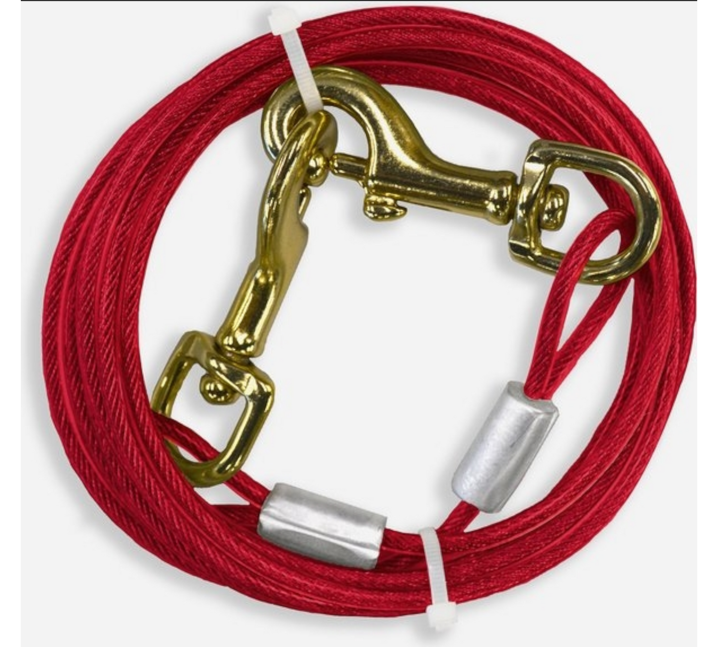 Canine's World Dog Tie Out Cables Four Paws Dog Tie Out Cable - Medium Weight - Red Four Paws