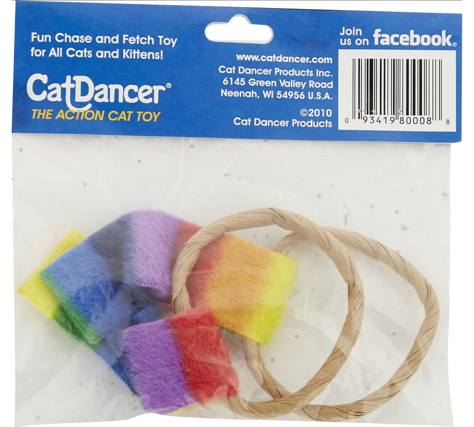 Canine's World Cat Balls & Chaser Toys Cat Dancer Ringtail Chasers Cat Toy, 2 count Cat Dancer
