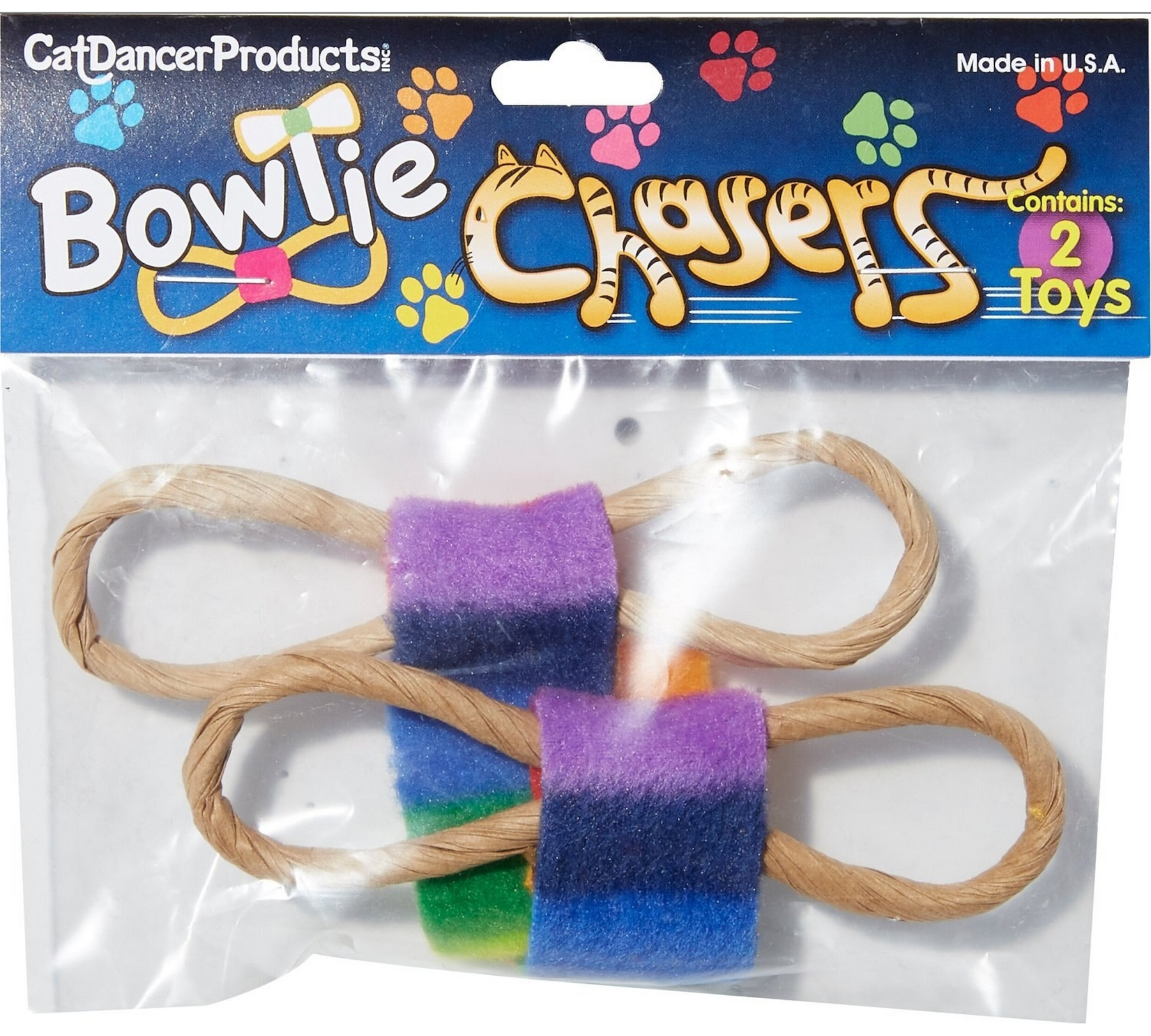 Canine's World Cat Balls & Chaser Toys Cat Dancer Bowtie Chasers Cat Toy, 2 count Cat Dancer