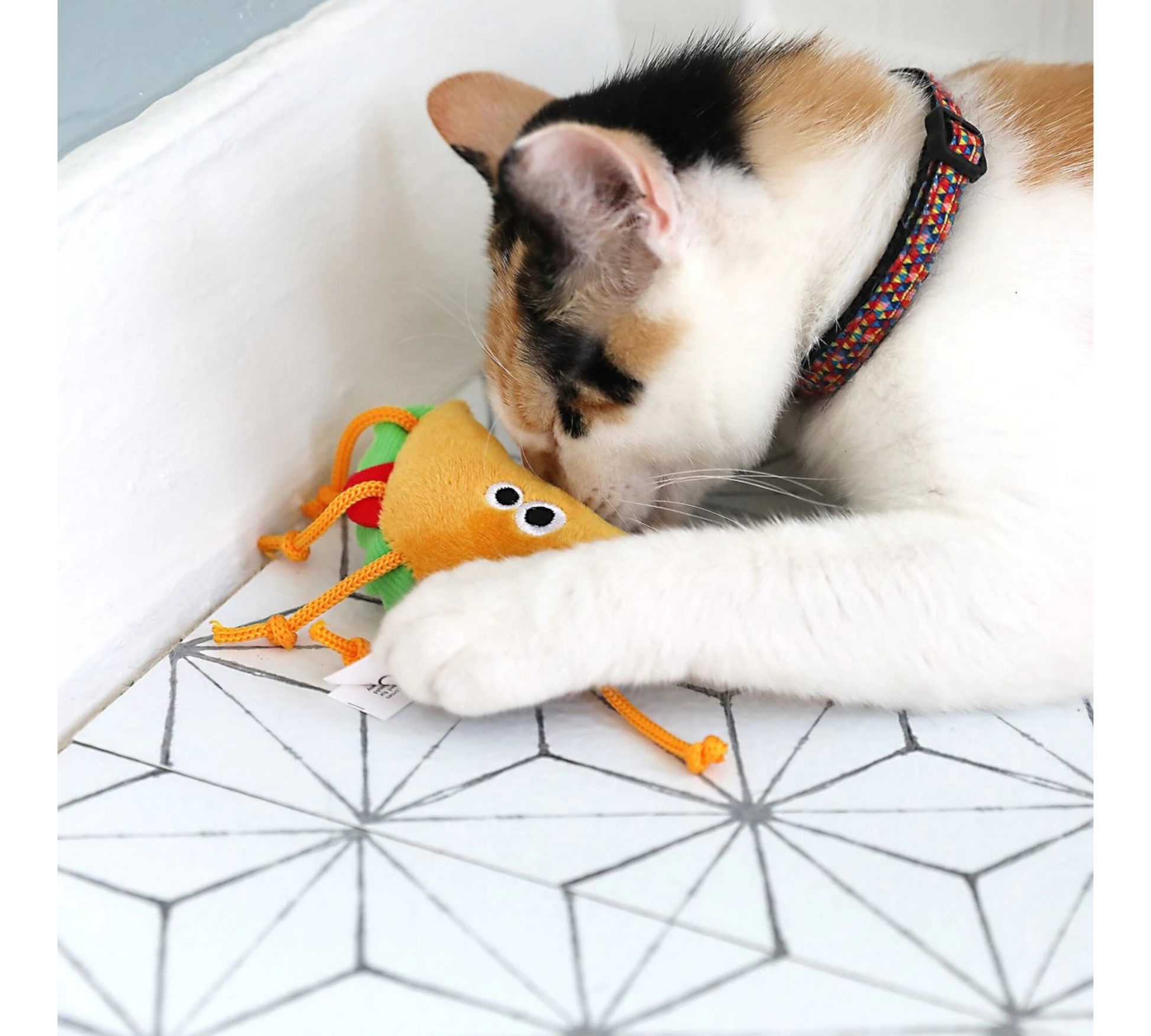 Canine's World Catnip Toys Mad Cat Tabby Taco Catnip & Silvervine Cat Toy Mad Cat