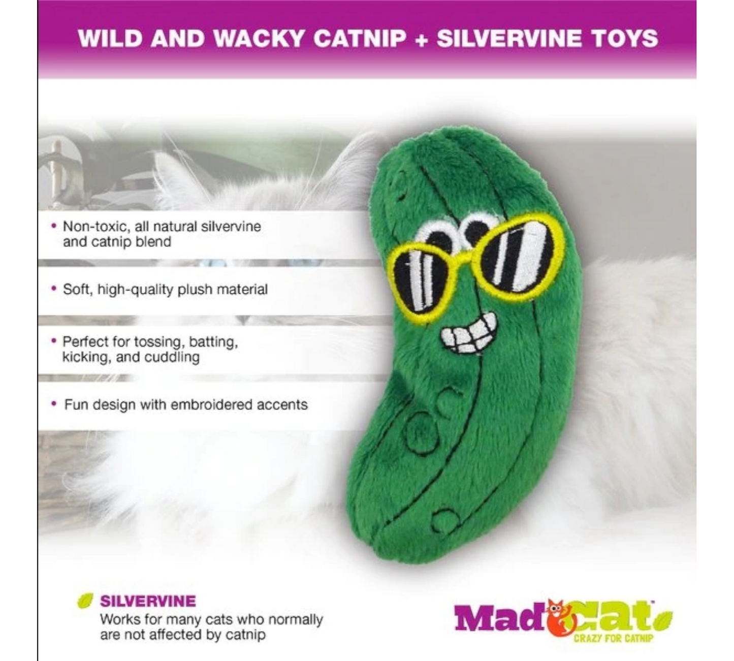 Canine's World Catnip Toys Mad Cat Cool Cucumber Catnip & Silvervine Cat Toy Mad Cat