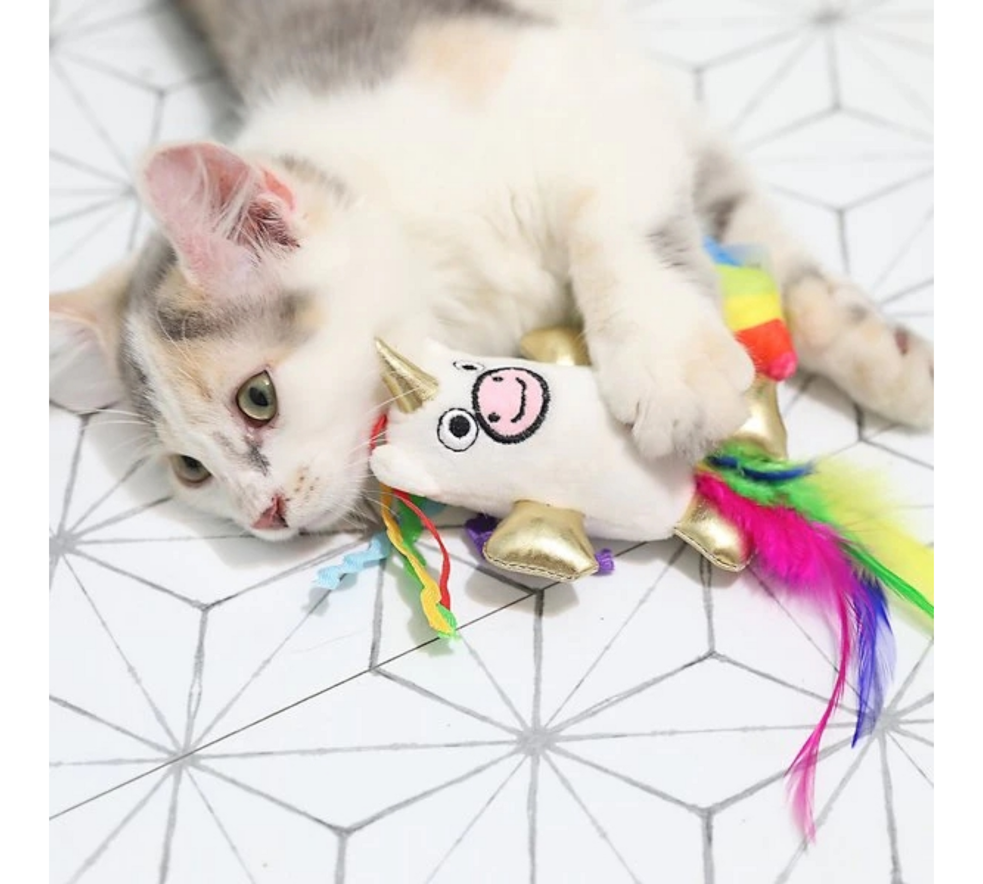 Canine's World Catnip Toys Mad Cat Mewnicorn & Rainbow Poop Catnip & Silvervine Cat Toy Mad Cat