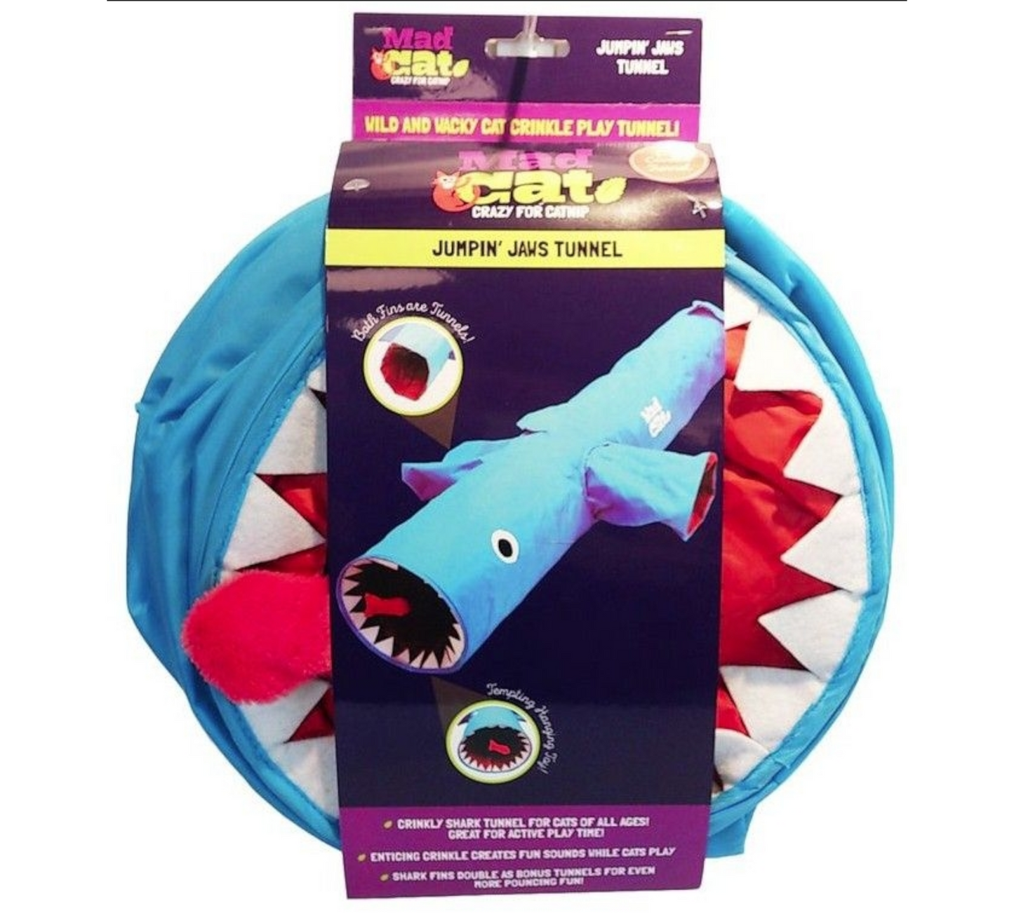 Canine's World Cat Tunnels Mad Cat Jumpin' Jaws Tunnel Toy Mad Cat