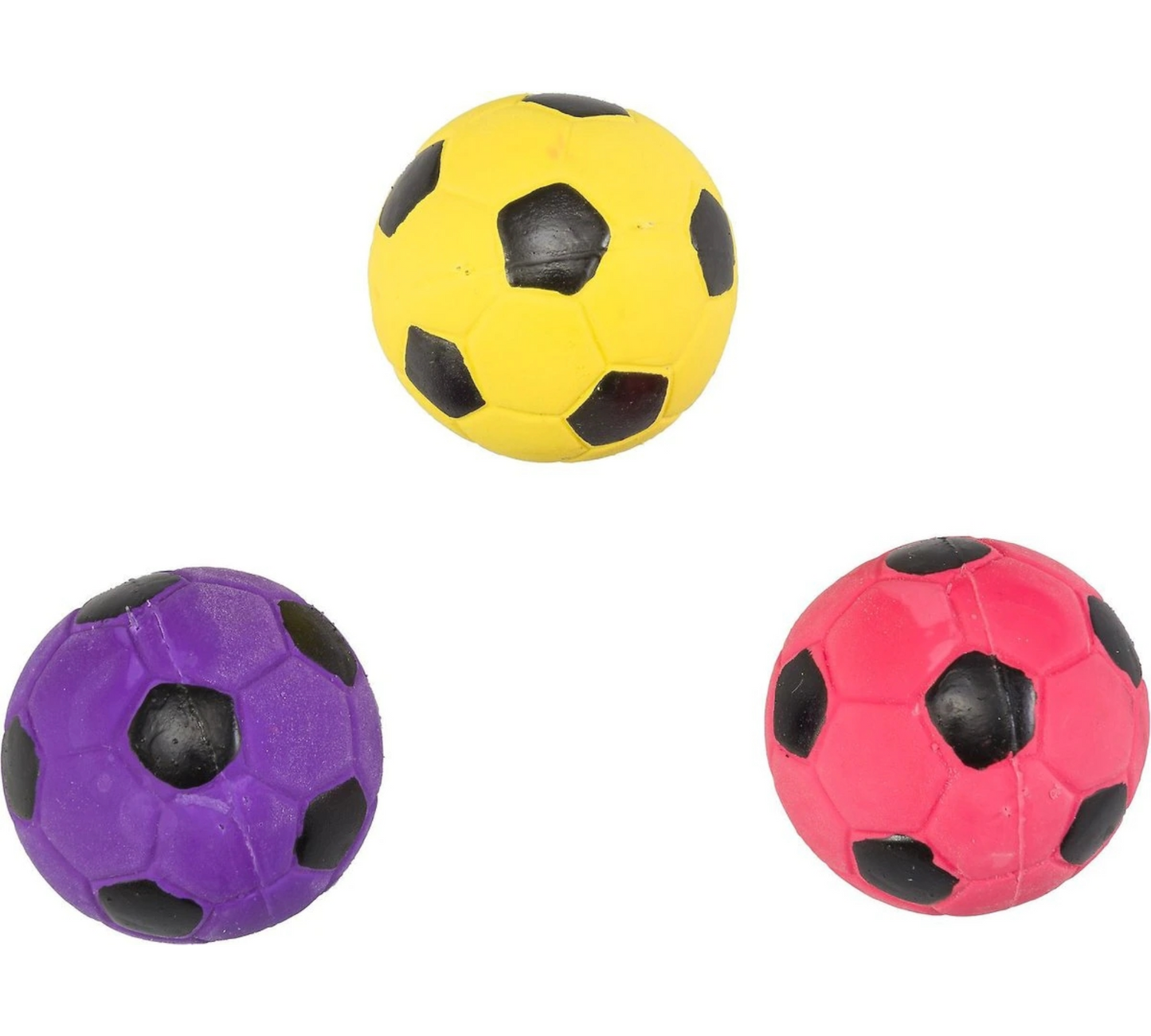 Canine's World Dog Ball Toys Spot Pet Latex Soccer Ball Squeaky Dog Chew Toy, Color Varies, 2-in Spot