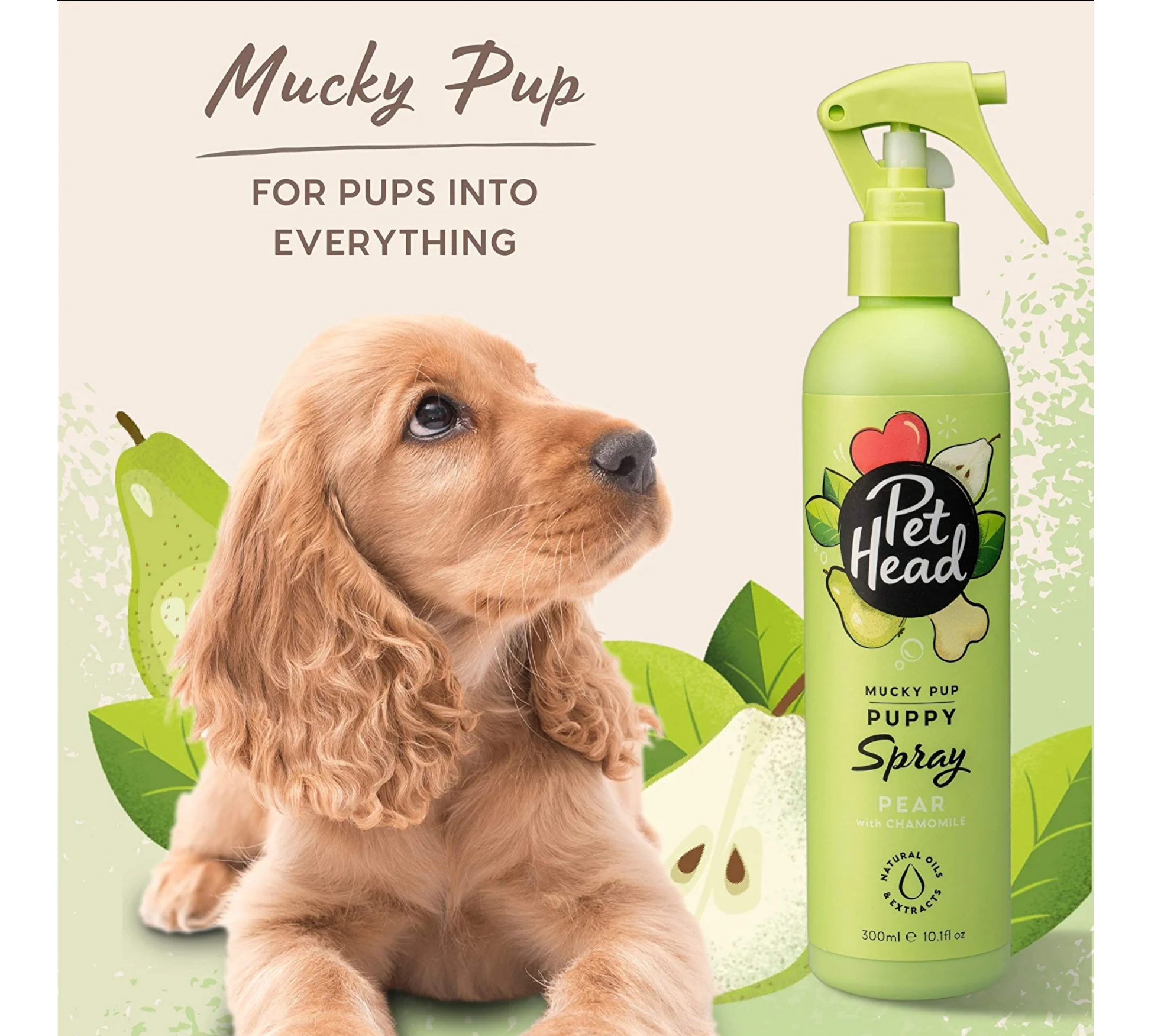 Canine's World Dog Cologne Pet Head Mucky Pup Puppy Spray Pear with Chamomile Pet Head