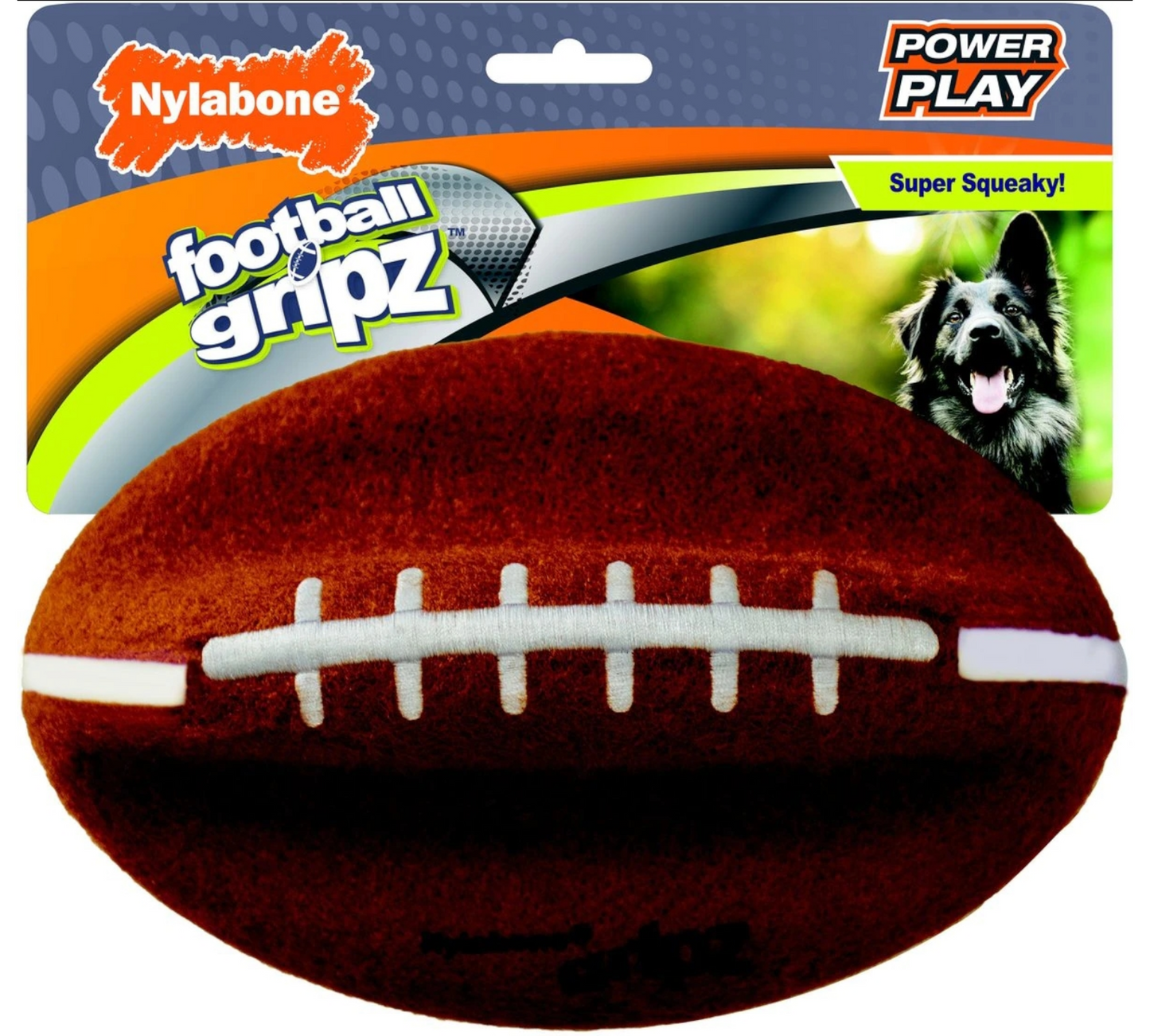 Canine's World Dog Ball Toys Nylabone Power Play Football Gripz Dog Toy Nylabone