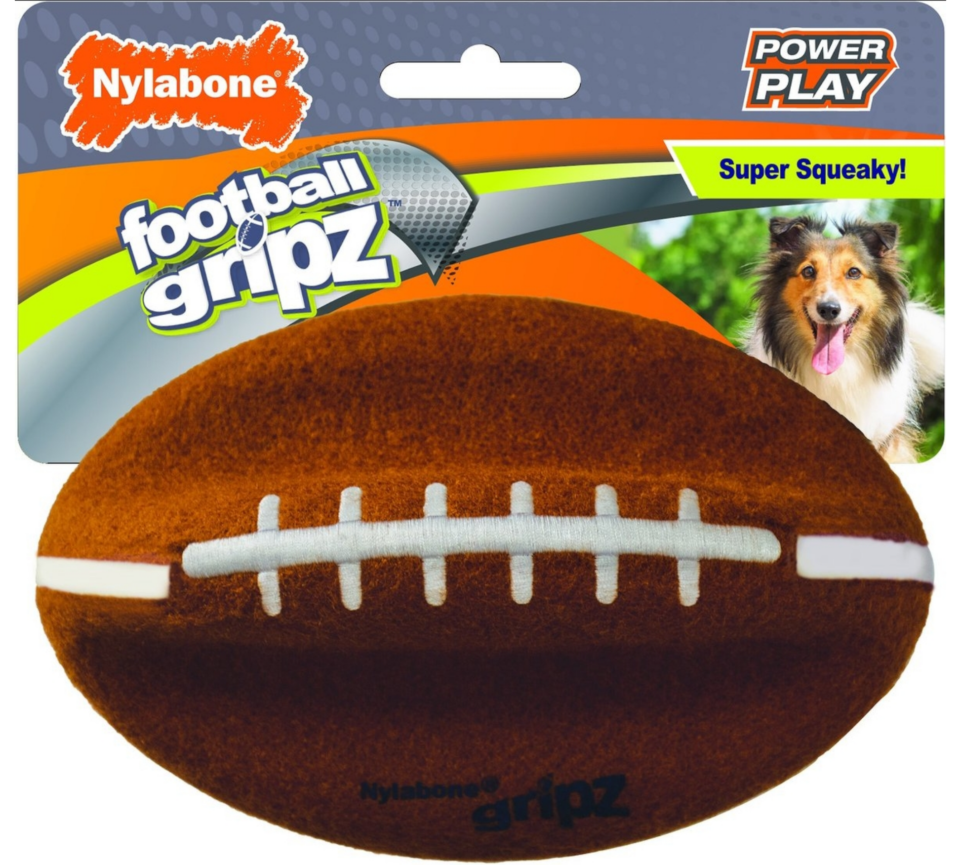 Canine's World Dog Ball Toys Nylabone Power Play Football Gripz Dog Toy Nylabone