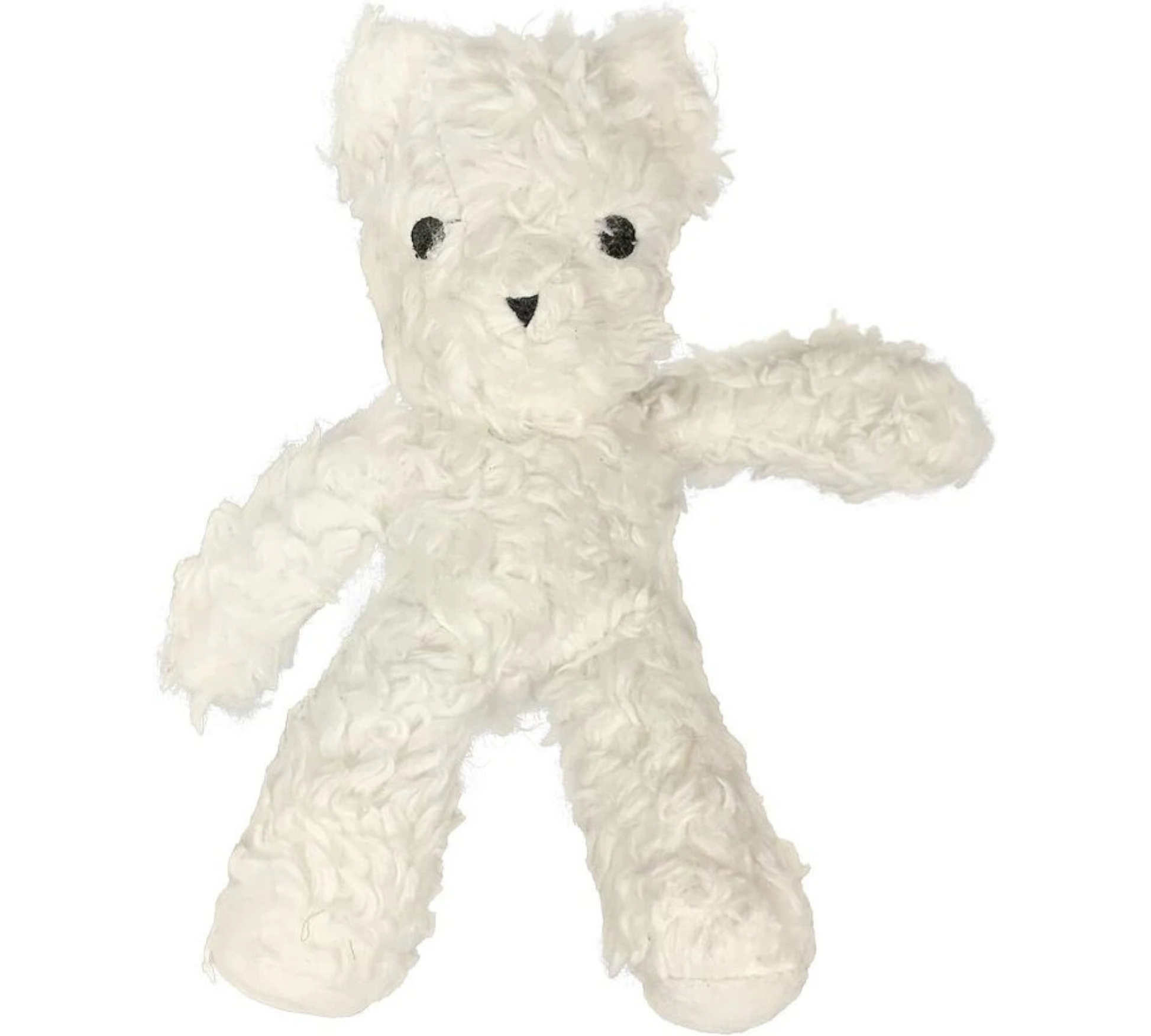 Canine's World Plush Toys Spunky Pup Craft Collection Organic Cotton Bear Squeaky Plush Dog Toy, Color Varies Spunky Pup
