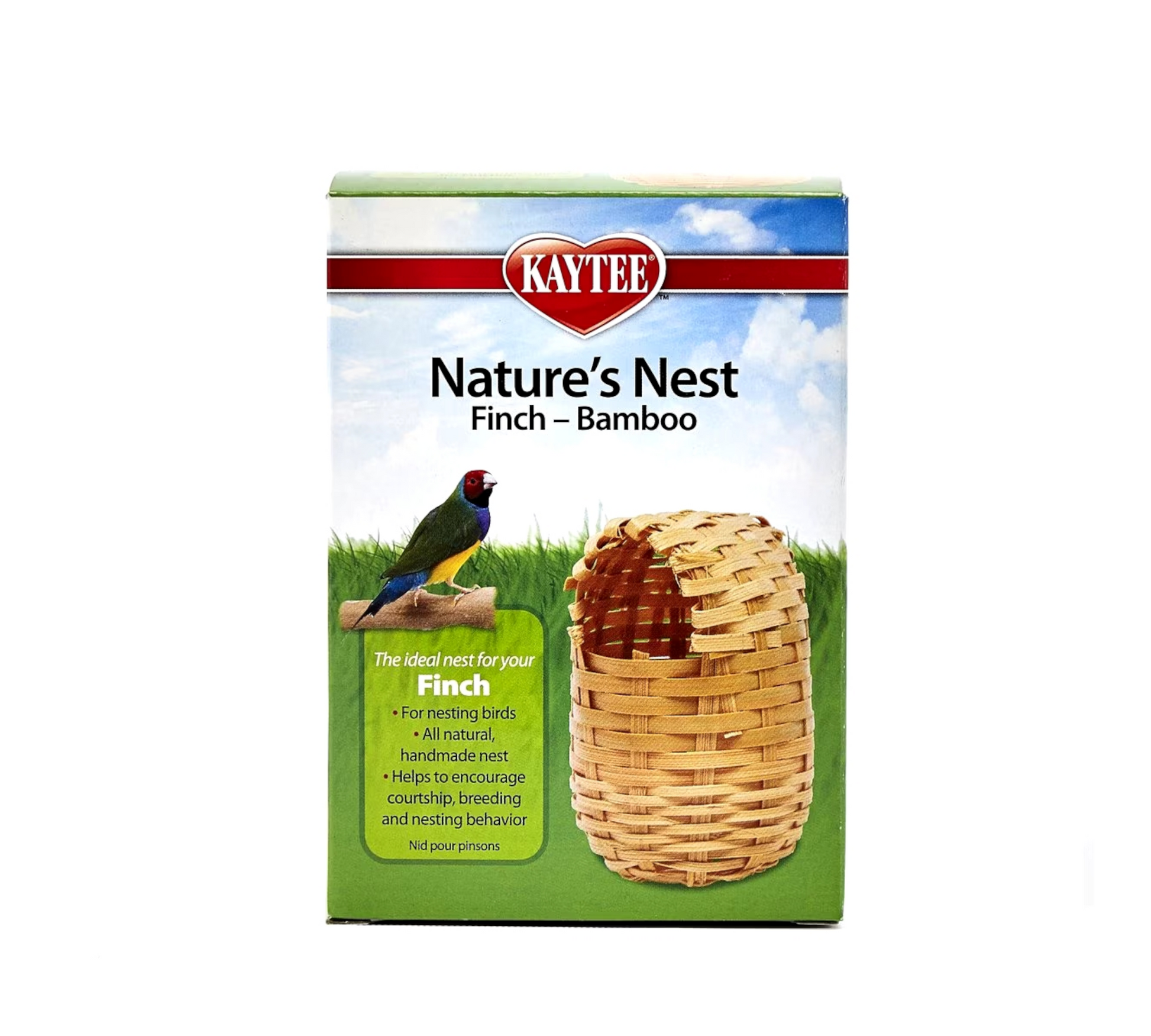 Canine's World Bird Nesting Kaytee Natures Nest Bamboo Finch Nest, Kaytee