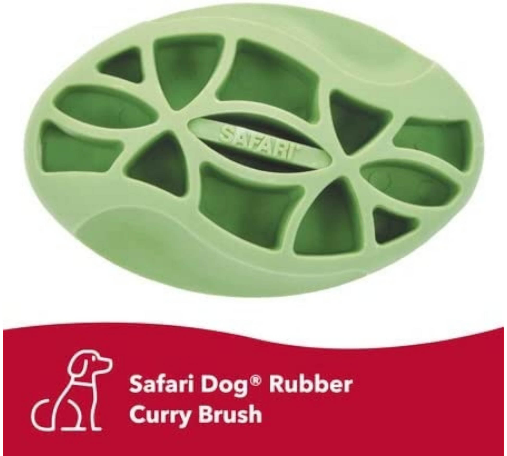Canine's World Dog Brush Safari Dog Rubber Curry Comfort Grip Dog Brush Safari