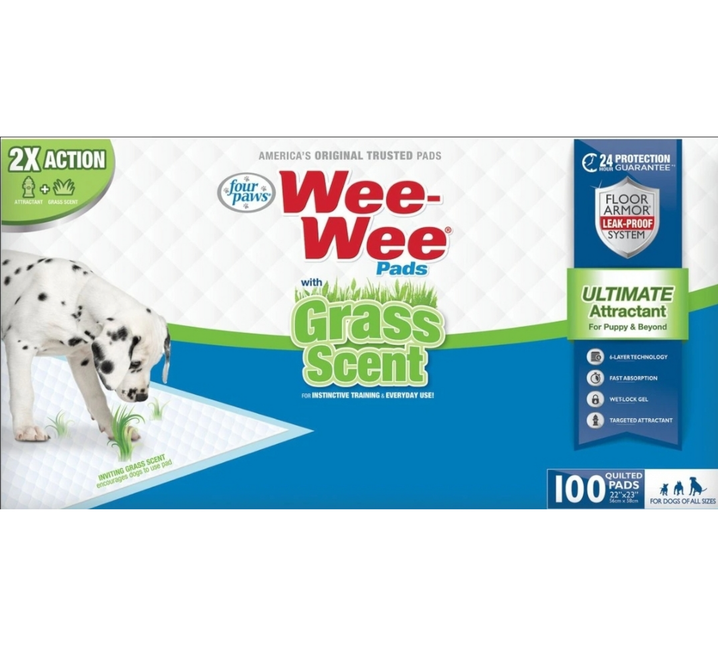 Four Paws Wee-Wee Grass Scented Puppy Pads
