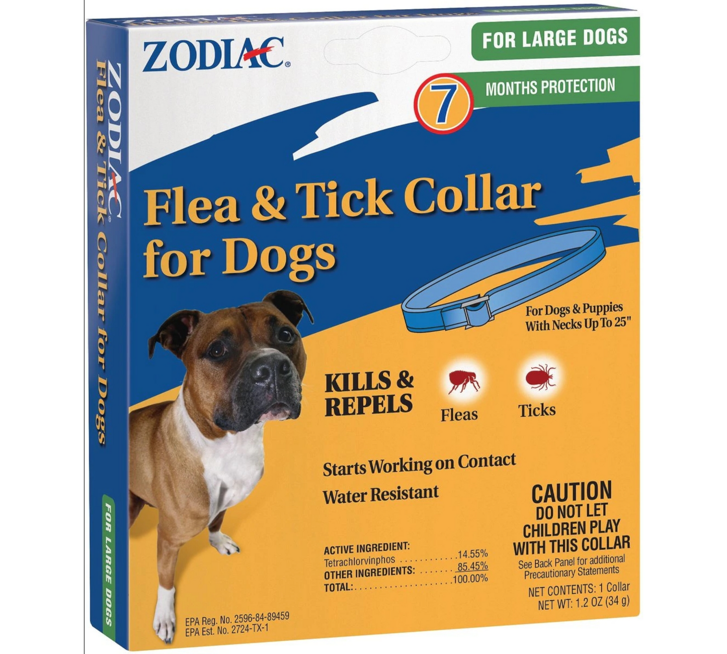 Zodiac Flea & Tick Collar for Dogs, Medium, Large & Giant Breeds, 1 Collar 