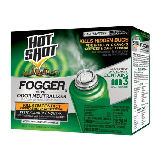 Canine's World Bug Foggers Fogger Aerosol with Odor Neutralizer, 3-Count Hot Shot
