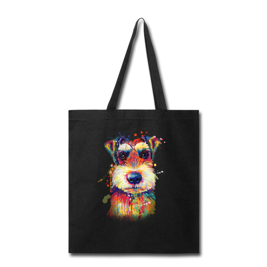 Canine's World Tote Bag hand Painted Schnauzer Tote Bag Ultimate Shield