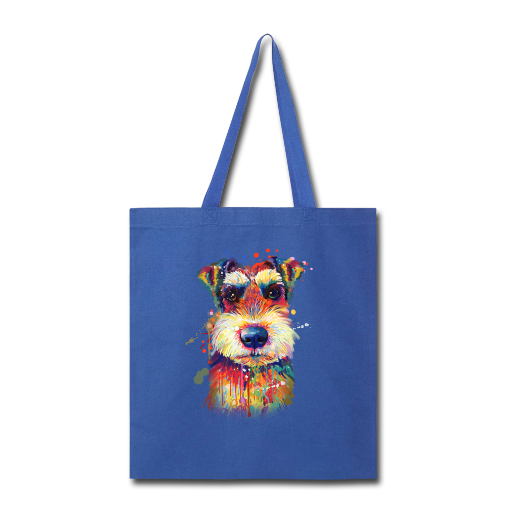 Canine's World Tote Bag hand Painted Schnauzer Tote Bag Ultimate Shield