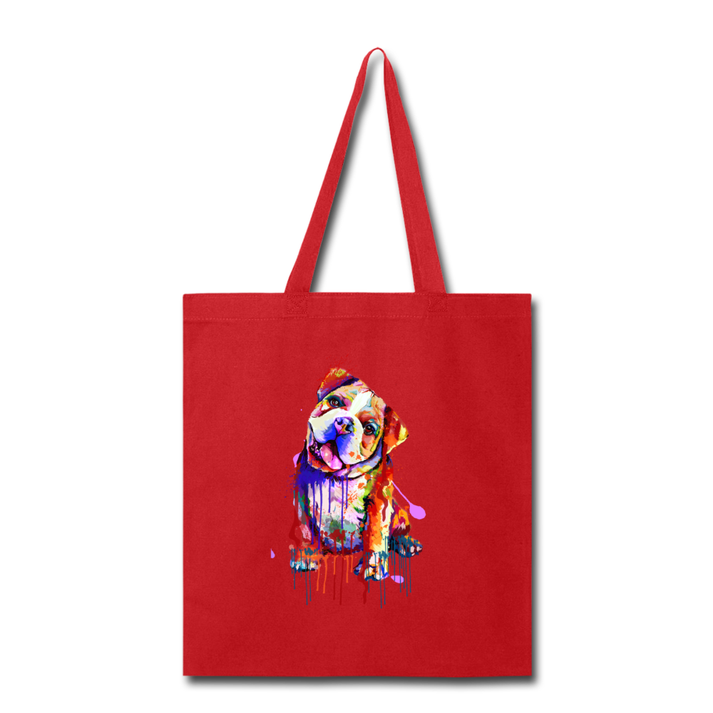 Canine's World Tote Bag Hand painted Bull-Dog Tote Bag Ultimate Shield