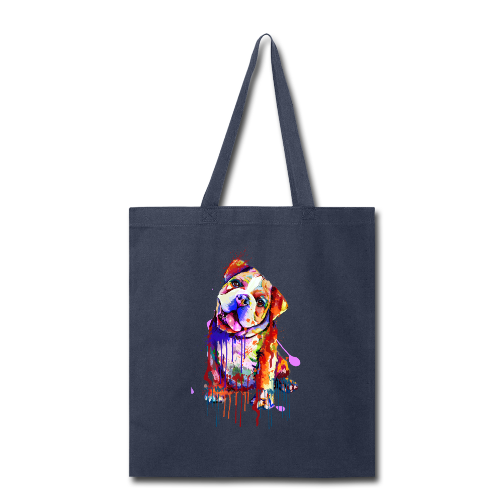 Canine's World Tote Bag Hand painted Bull-Dog Tote Bag Ultimate Shield